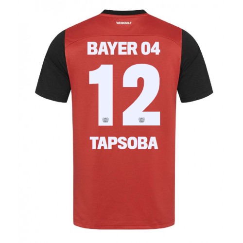 Moški Nogometni dresi Bayer Leverkusen Edmond Tapsoba #12 Domači 2024-25 Kratek Rokav